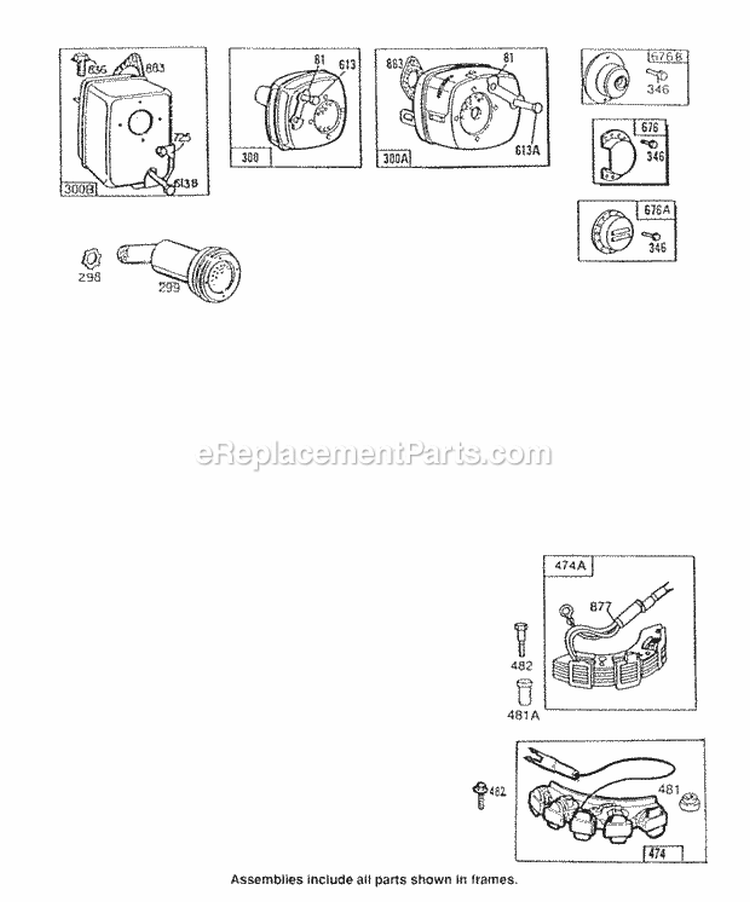 Mufflers Deflectors Elect Diagram and Parts List for 131782-7051-01  Briggs and Stratton Engine